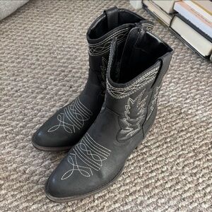 Black Western Ankle Boots